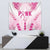 Breast Cancer Pink Out Tapestry Polynesian Art Tattoo White Version