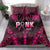 Breast Cancer Pink Out Bedding Set Polynesian Art Tattoo Black Version