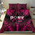 Breast Cancer Pink Out Bedding Set Polynesian Art Tattoo Black Version