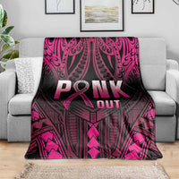 Breast Cancer Pink Out Blanket Polynesian Art Tattoo Black Version LT05 - Polynesian Pride
