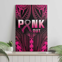 Breast Cancer Pink Out Canvas Wall Art Polynesian Art Tattoo Black Version LT05 - Polynesian Pride