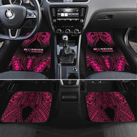 Breast Cancer Pink Out Car Mats Polynesian Art Tattoo Black Version LT05 Set 4pcs Black - Polynesian Pride