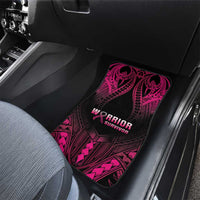 Breast Cancer Pink Out Car Mats Polynesian Art Tattoo Black Version LT05 - Polynesian Pride