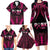 Breast Cancer Pink Out Family Matching Long Sleeve Bodycon Dress and Hawaiian Shirt Polynesian Art Tattoo Black Version