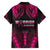 Breast Cancer Pink Out Family Matching Short Sleeve Bodycon Dress and Hawaiian Shirt Polynesian Art Tattoo Black Version