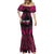 Breast Cancer Pink Out Mermaid Dress Polynesian Art Tattoo Black Version