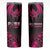 Breast Cancer Pink Out Skinny Tumbler Polynesian Art Tattoo Black Version