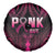 Breast Cancer Pink Out Spare Tire Cover Polynesian Art Tattoo Black Version