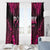 Breast Cancer Pink Out Window Curtain Polynesian Art Tattoo Black Version