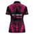 Breast Cancer Pink Out Women Polo Shirt Polynesian Art Tattoo Black Version