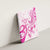 Breast Cancer Awareness Canvas Wall Art Ribbon Polynesian Pattern White Version