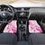 Breast Cancer Awareness Car Mats Ribbon Polynesian Pattern White Version