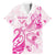 Personalised Breast Cancer Awareness Family Matching Mermaid Dress and Hawaiian Shirt Ribbon Polynesian Pattern White Version