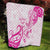 Breast Cancer Awareness Quilt Ribbon Polynesian Pattern White Version