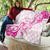 Breast Cancer Awareness Quilt Ribbon Polynesian Pattern White Version