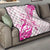 Breast Cancer Awareness Quilt Ribbon Polynesian Pattern White Version