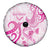 Breast Cancer Awareness Spare Tire Cover Ribbon Polynesian Pattern White Version