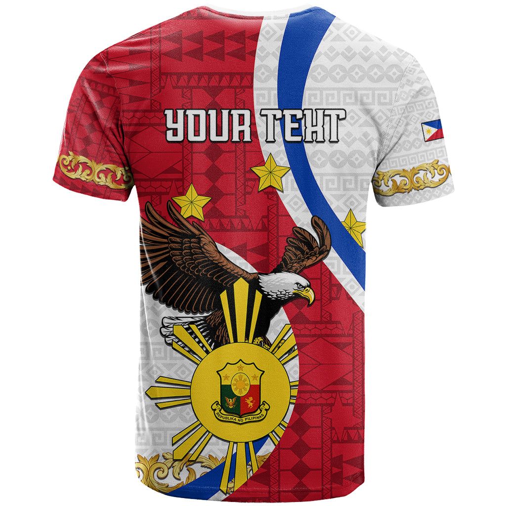Personalized Philippines T Shirt The Eight-Rayed Sun Bald Eagle Polynesian Pattern LT05 - Polynesian Pride