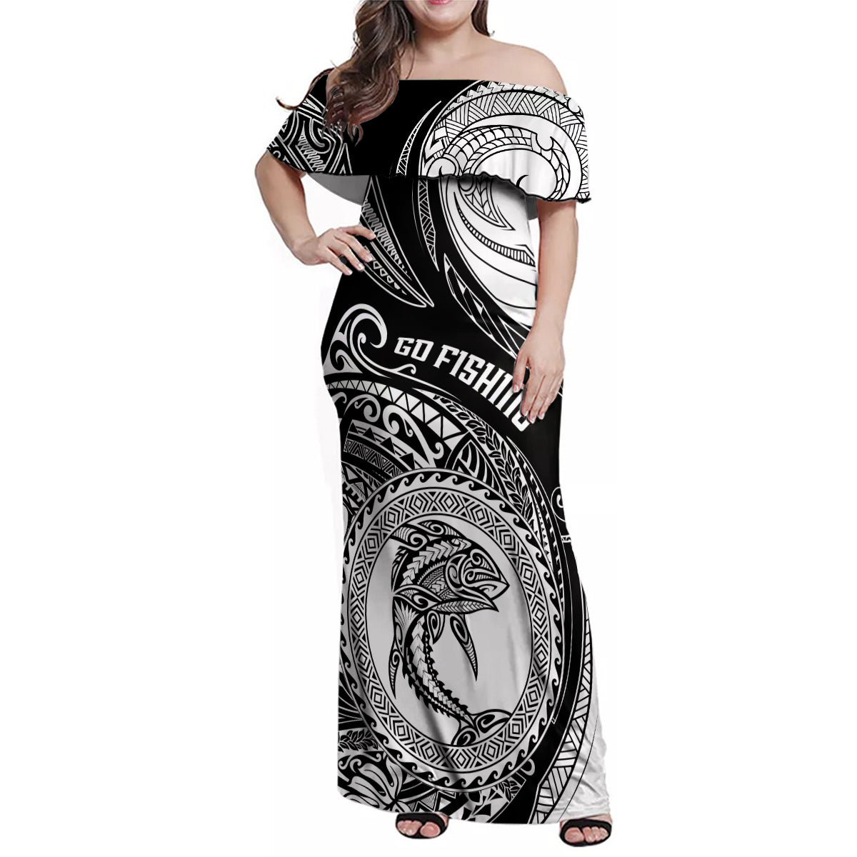 go-fishing-family-matching-off-shoulder-maxi-dress-and-hawaiian-shirt-polynesian-pattern