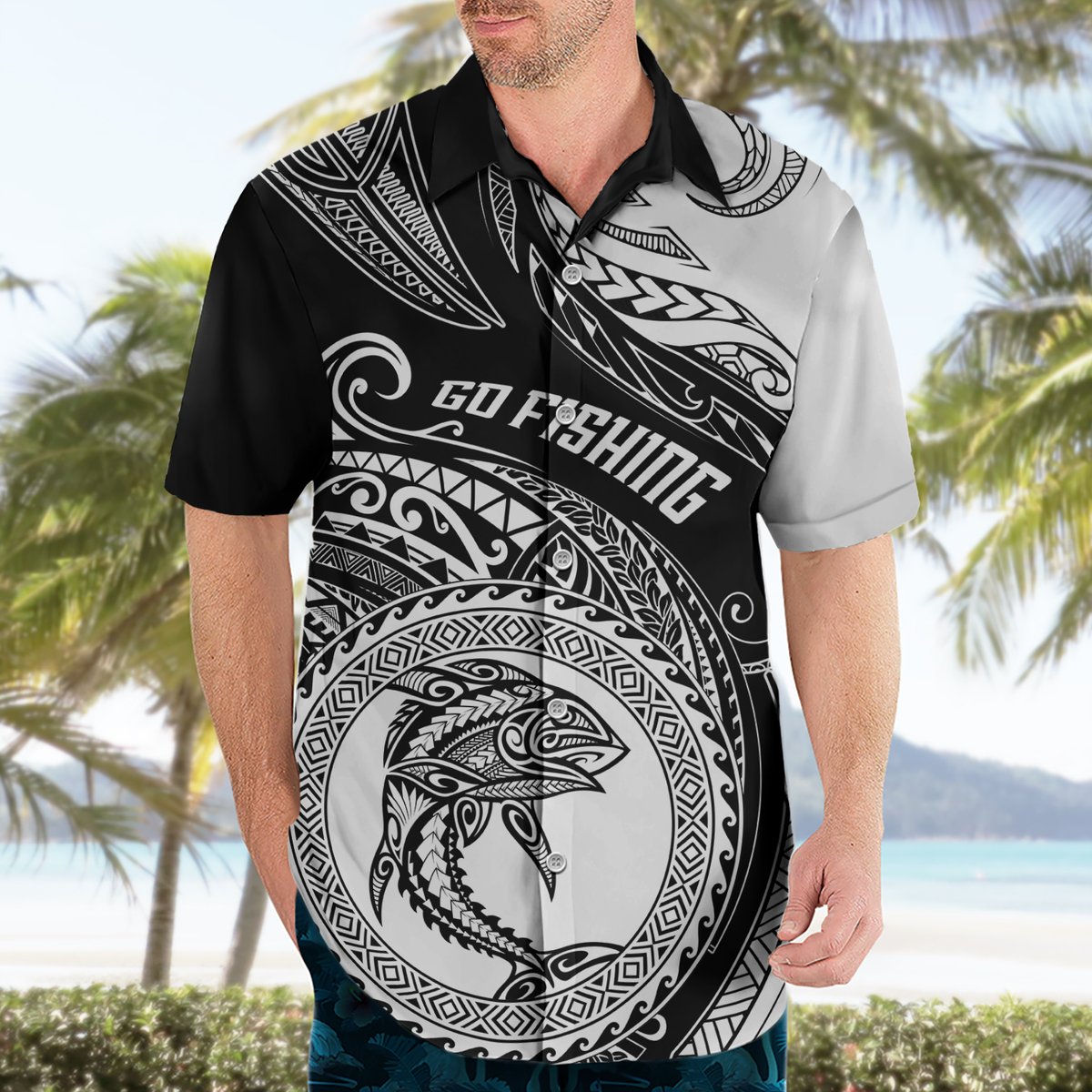 Go Fishing Hawaiian Shirt Polynesian Pattern LT05 - Polynesian Pride