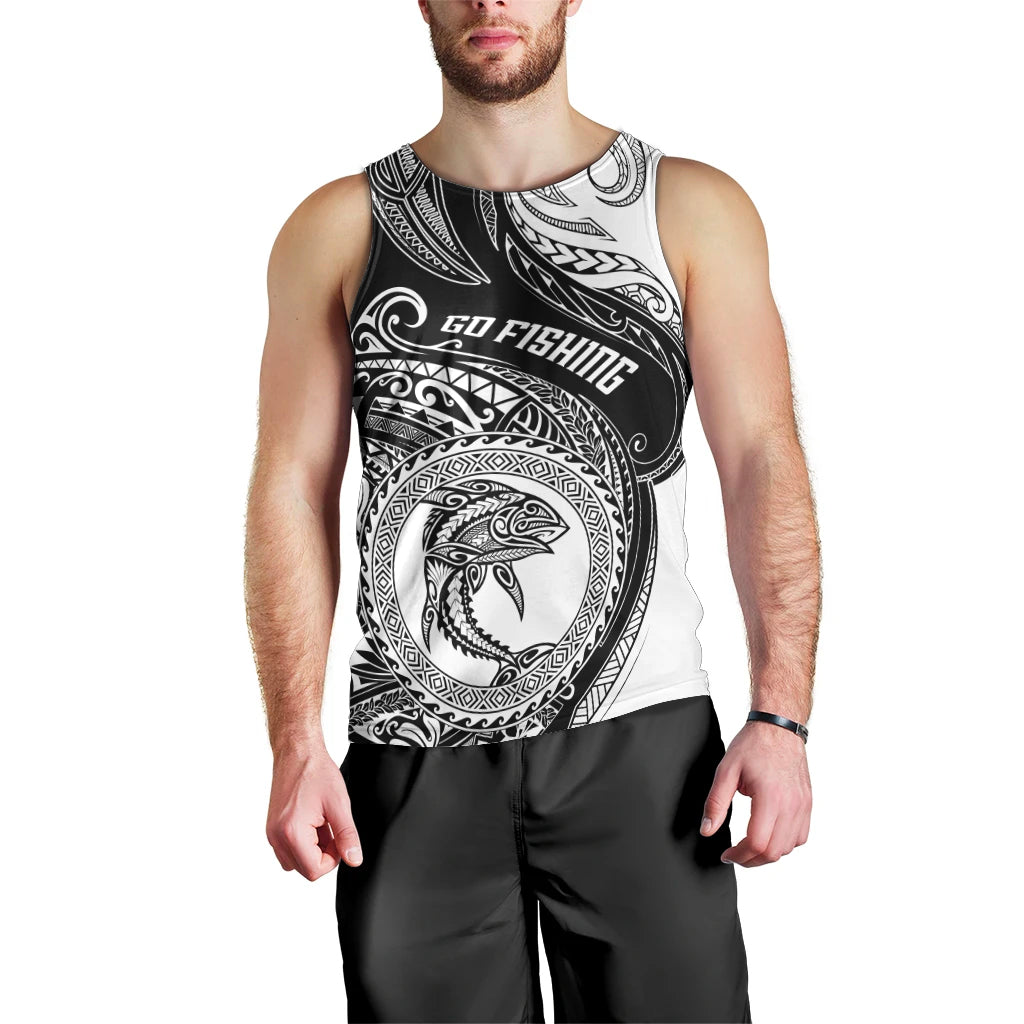 Go Fishing Men Tank Top Polynesian Pattern LT05 - Polynesian Pride
