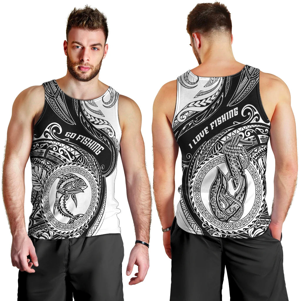 Go Fishing Men Tank Top Polynesian Pattern LT05 - Polynesian Pride