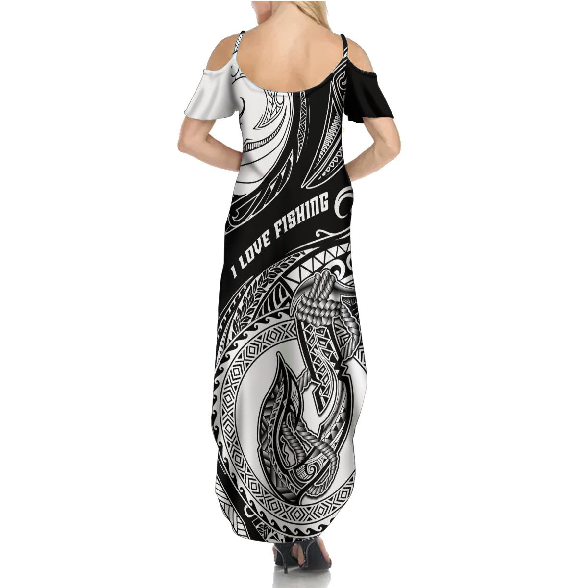 Go Fishing Summer Maxi Dress Polynesian Pattern LT05 - Polynesian Pride
