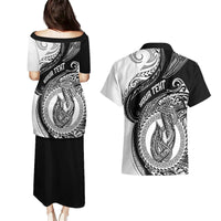 Personalized Go Fishing Couples Matching Puletasi Dress and Hawaiian Shirt Polynesian Pattern LT05 - Polynesian Pride