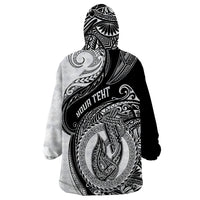 Personalized Go Fishing Wearable Blanket Hoodie Polynesian Pattern LT05 - Polynesian Pride