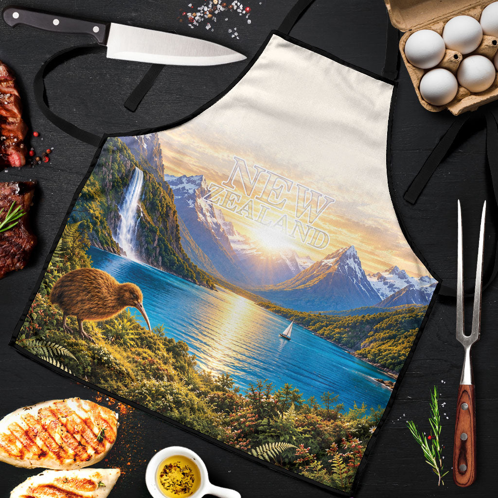 New Zealand Flag Apron Scenic Nature LT05 Multicolor - Polynesian Pride