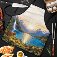 New Zealand Flag Apron Scenic Nature LT05 Multicolor - Polynesian Pride