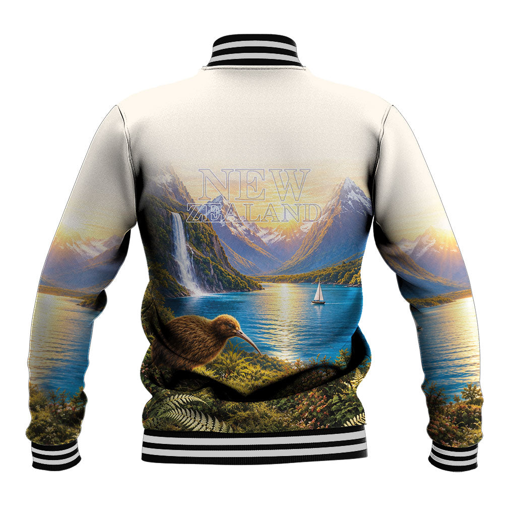New Zealand Flag Baseball Jacket Scenic Nature LT05 - Polynesian Pride