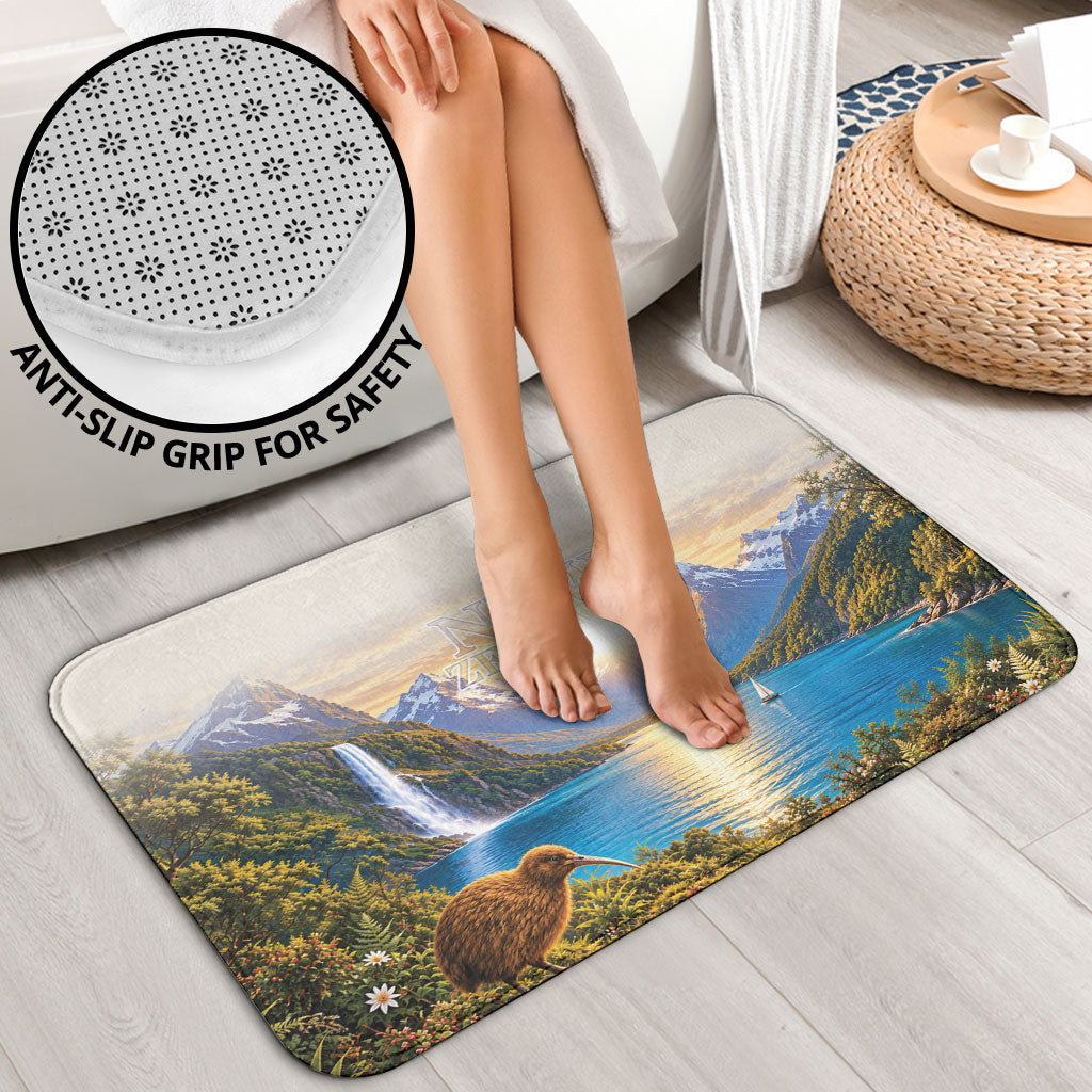 New Zealand Flag Bathroom Set Scenic Nature LT05 - Polynesian Pride