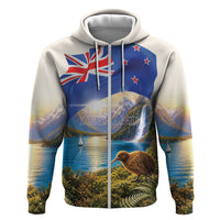 New Zealand Flag Hoodie Scenic Nature LT05 Zip Hoodie Multicolor - Polynesian Pride