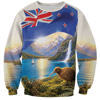 New Zealand Flag Sweatshirt Scenic Nature LT05 Unisex Multicolor - Polynesian Pride