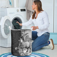 New Zealand Aotearoa Hipi Laundry Basket Maori Pattern LT05 - Polynesian Pride