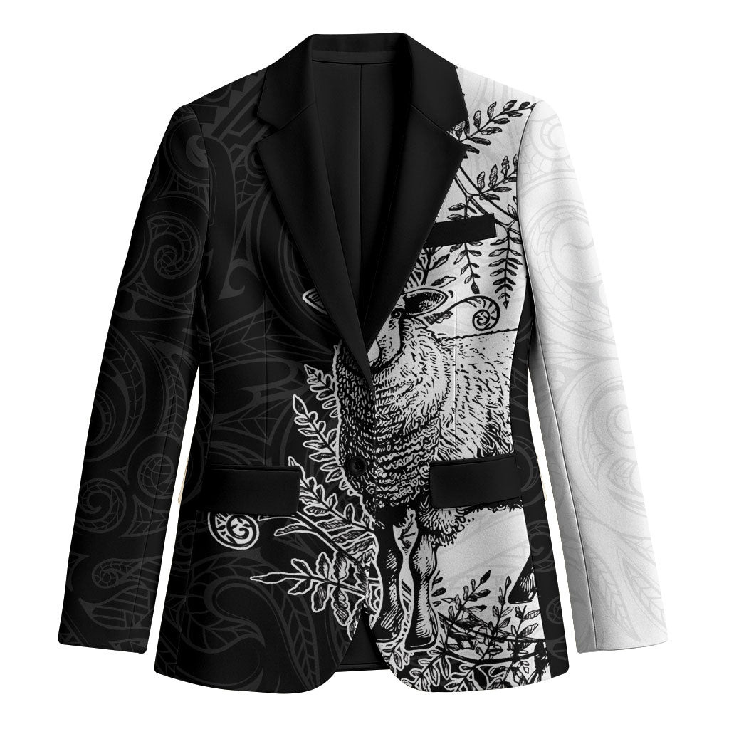 New Zealand Aotearoa Hipi Blazer Maori Pattern LT05 Unisex Black - Polynesian Pride