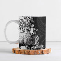 New Zealand Aotearoa Hipi Ceramic Mug Maori Pattern LT05 Black - Polynesian Pride