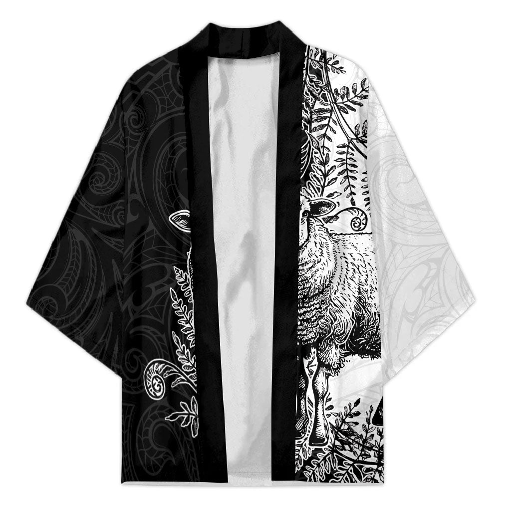 New Zealand Aotearoa Hipi Kimono Maori Pattern LT05 Unisex Black - Polynesian Pride