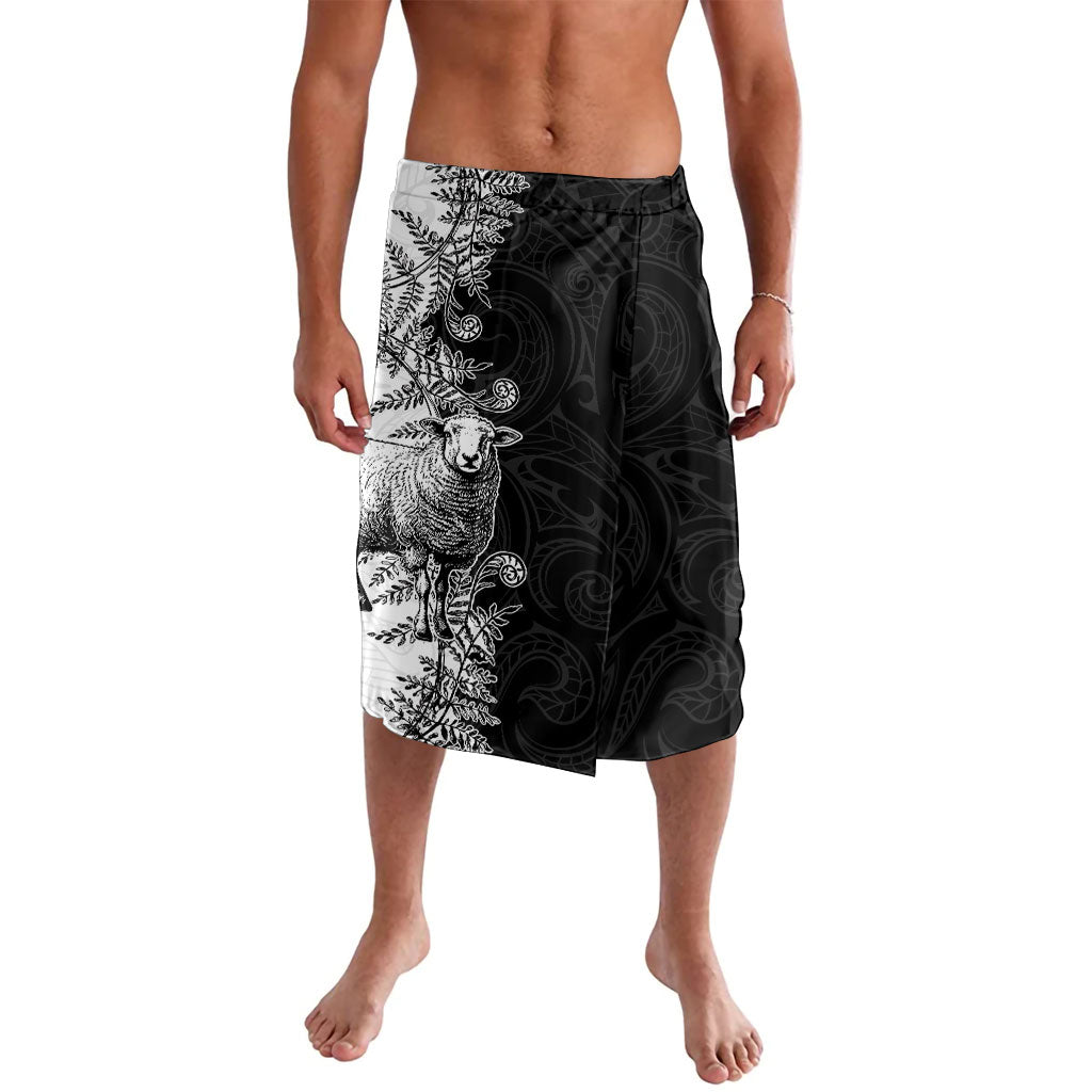 New Zealand Aotearoa Hipi Lavalava Maori Pattern LT05 Black - Polynesian Pride