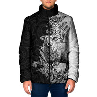 New Zealand Aotearoa Hipi Padded Jacket Maori Pattern LT05 Men Black - Polynesian Pride