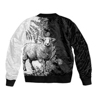 New Zealand Aotearoa Hipi Sleeve Zip Bomber Jacket Maori Pattern LT05 - Polynesian Pride