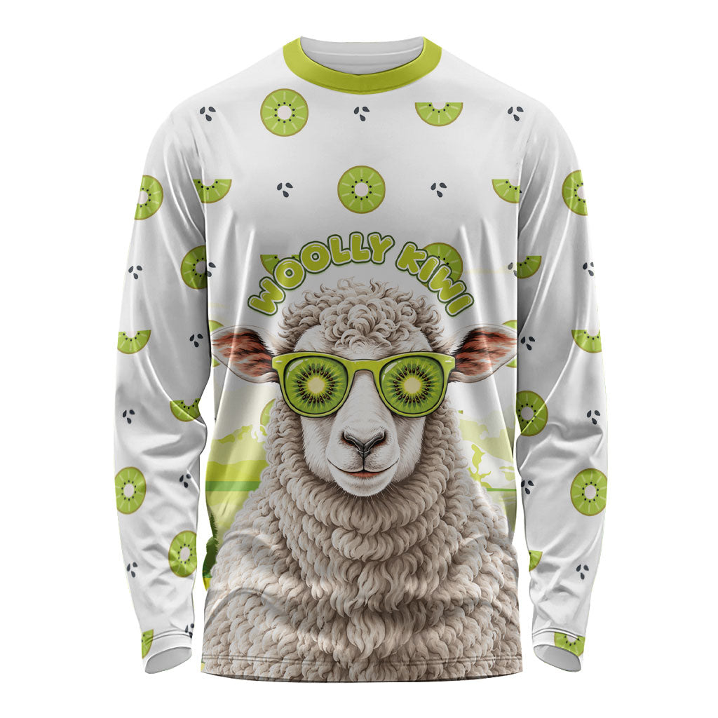 New Zealand Funny Woolly Kiwi Sheep Long Sleeve Shirt LT05 Unisex White - Polynesian Pride