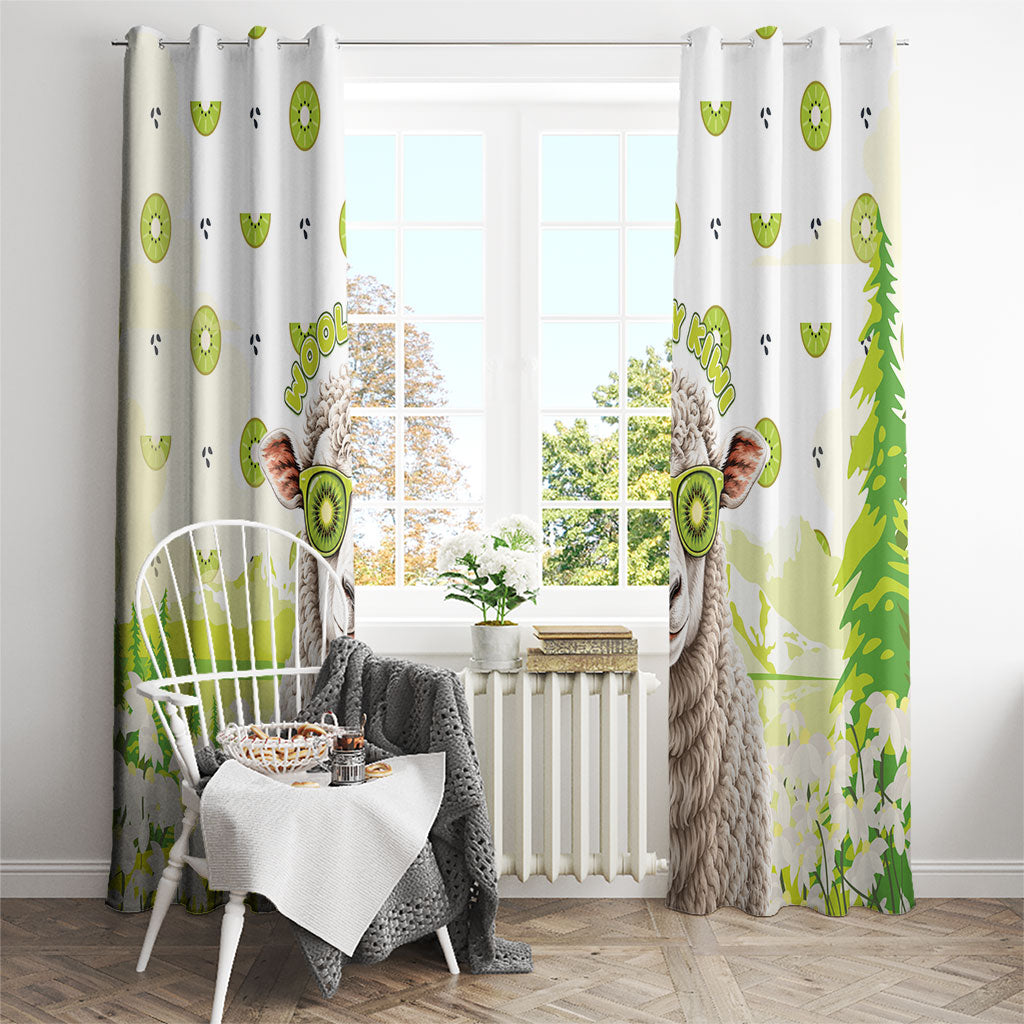 New Zealand Funny Woolly Kiwi Sheep Window Curtain LT05 - Polynesian Pride