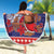 Samoa Christmas Beach Blanket Samoan Santa Claus Manuia Le Kerisimasi