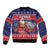 Samoa Christmas Bomber Jacket Samoan Santa Claus Manuia Le Kerisimasi