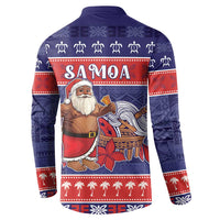 Samoa Christmas Button Sweatshirt Samoan Santa Claus Manuia Le Kerisimasi
