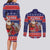 Samoa Christmas Couples Matching Long Sleeve Bodycon Dress and Long Sleeve Button Shirt Samoan Santa Claus Manuia Le Kerisimasi