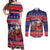 Samoa Christmas Couples Matching Off Shoulder Maxi Dress and Long Sleeve Button Shirt Samoan Santa Claus Manuia Le Kerisimasi