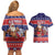 Samoa Christmas Couples Matching Off Shoulder Short Dress and Hawaiian Shirt Samoan Santa Claus Manuia Le Kerisimasi